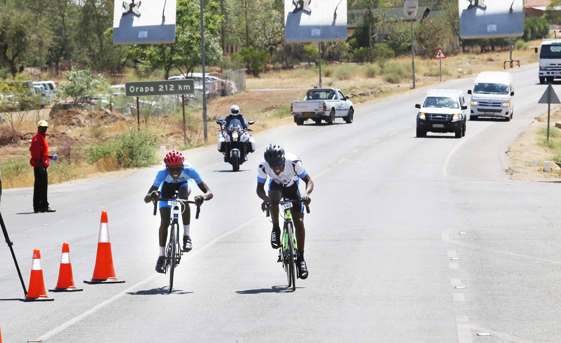 Cyclists left