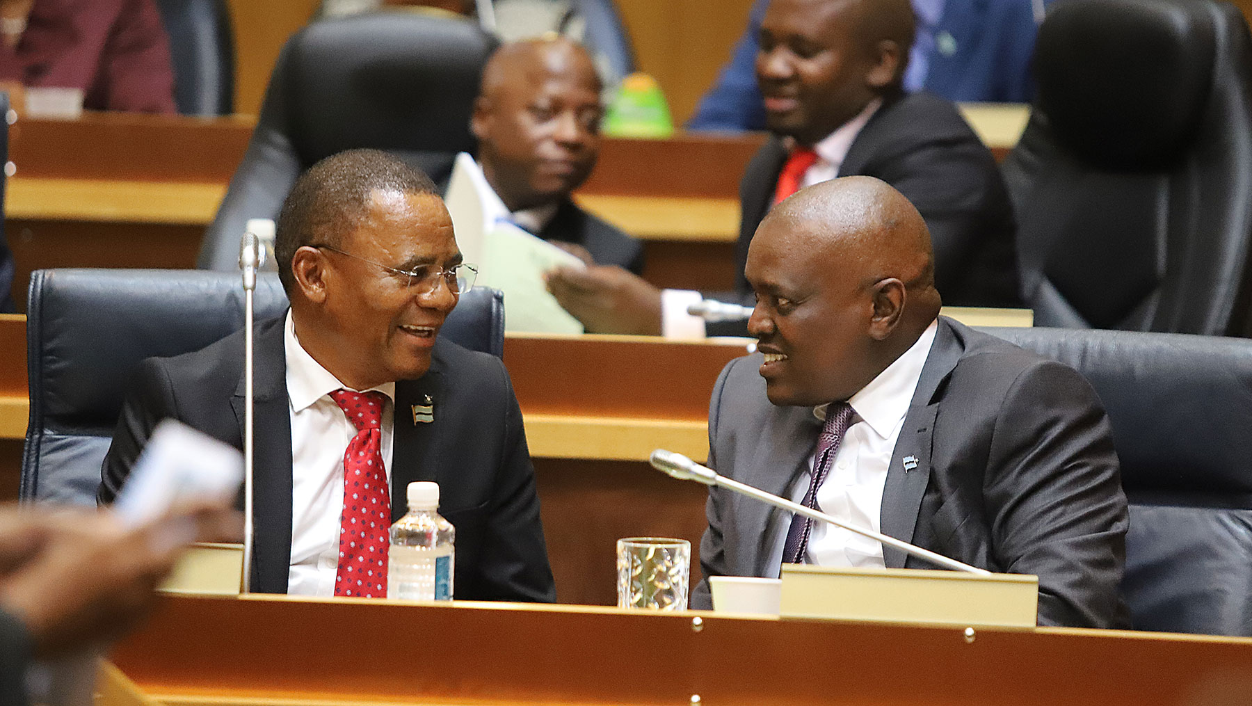 President Mokgweetsi Masisi with vice president Slumber Tsogwane