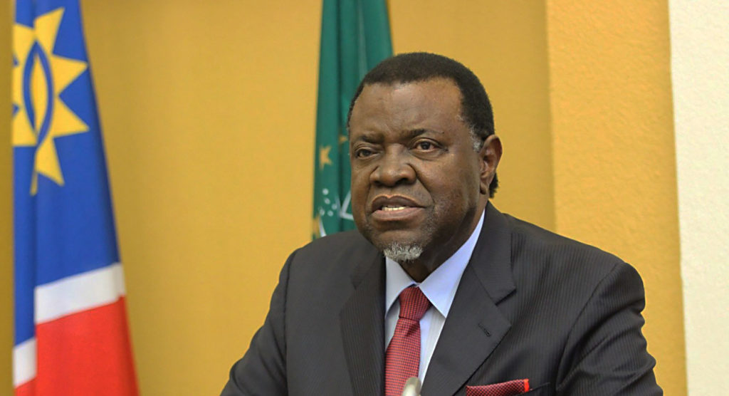 Nambian President Haga Geingob