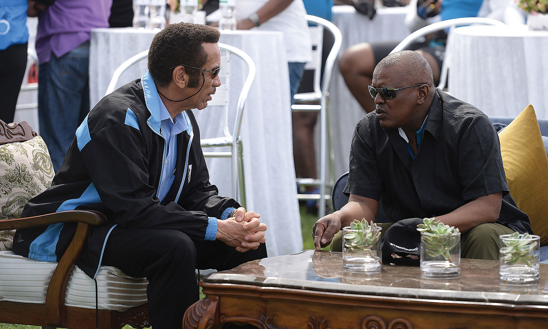 President Mokweetsi Masisi and Ian Khama