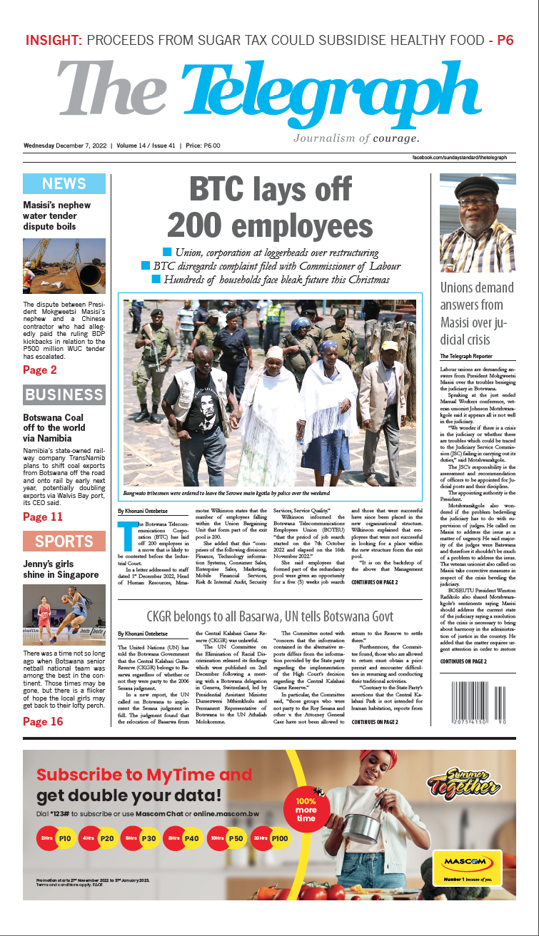 The Telegraph Frontpage 071222