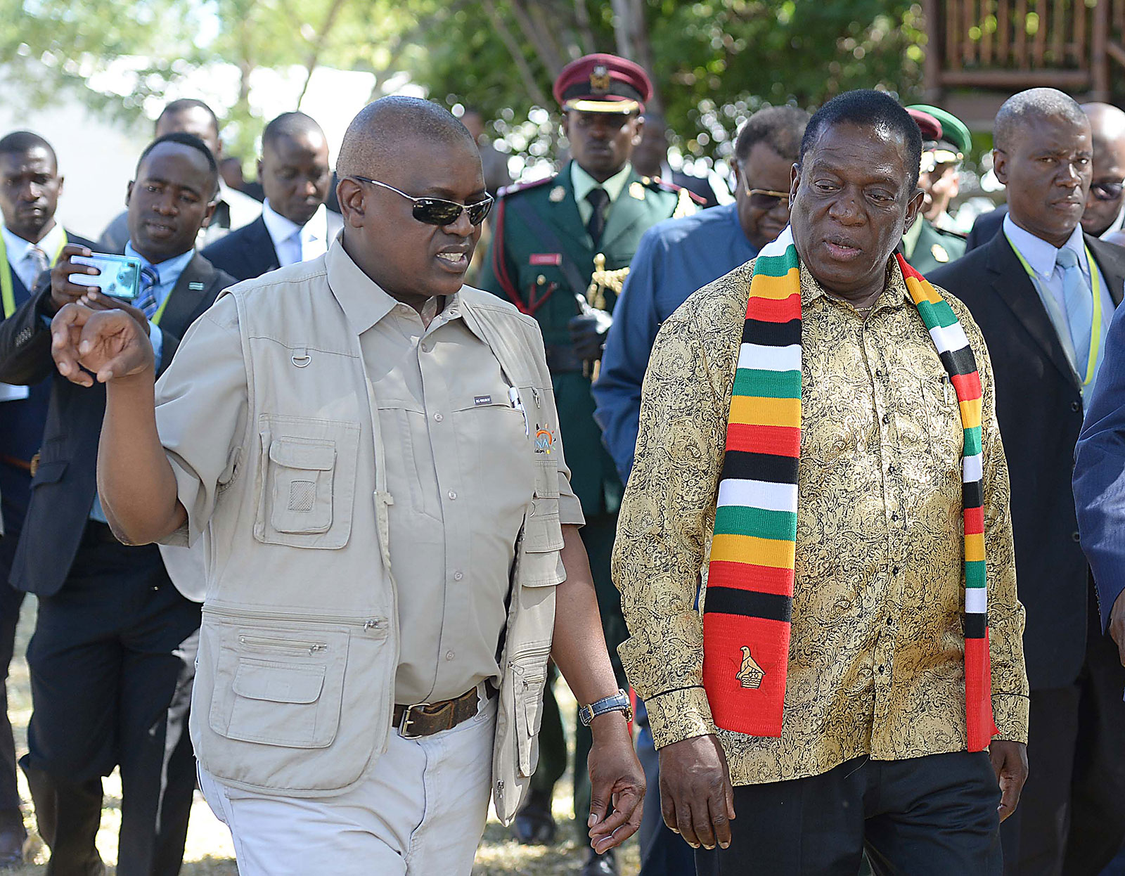 President Mokgweetsi Masisi and President Emmerson Mnangagwa
