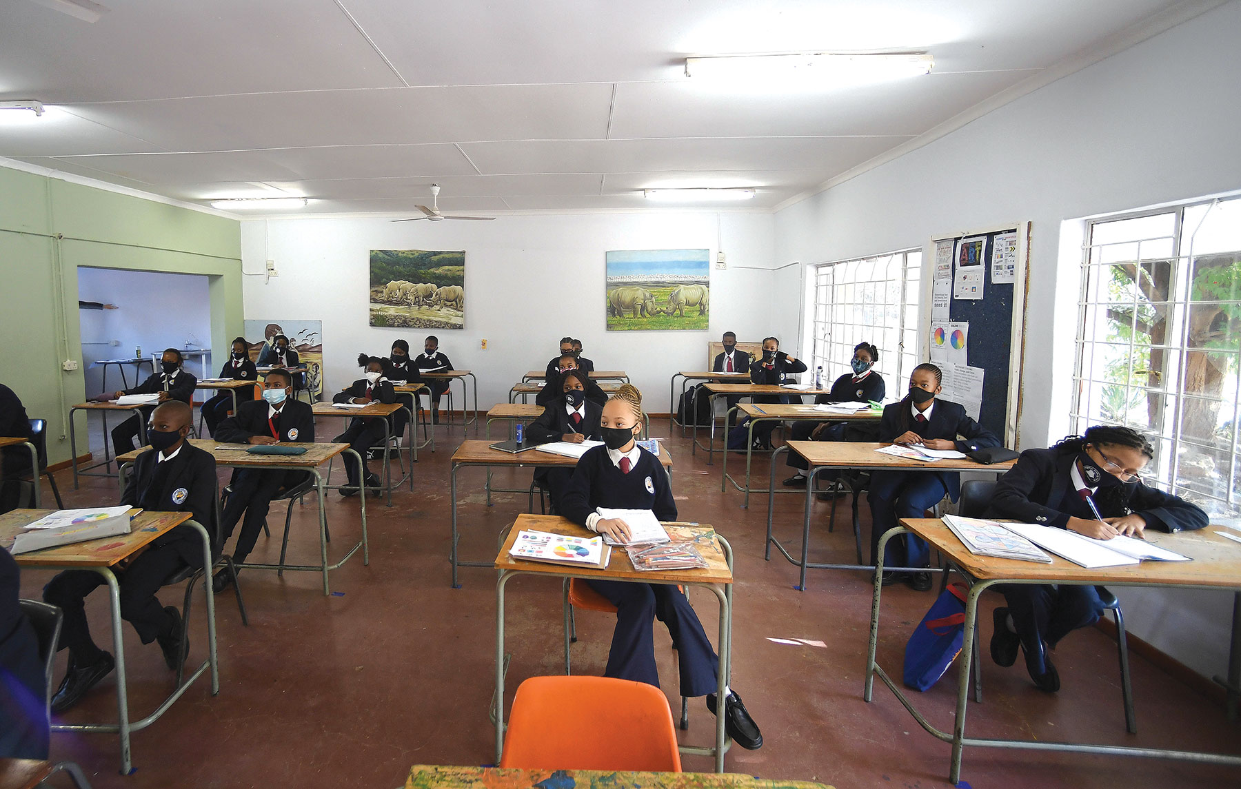 students in class