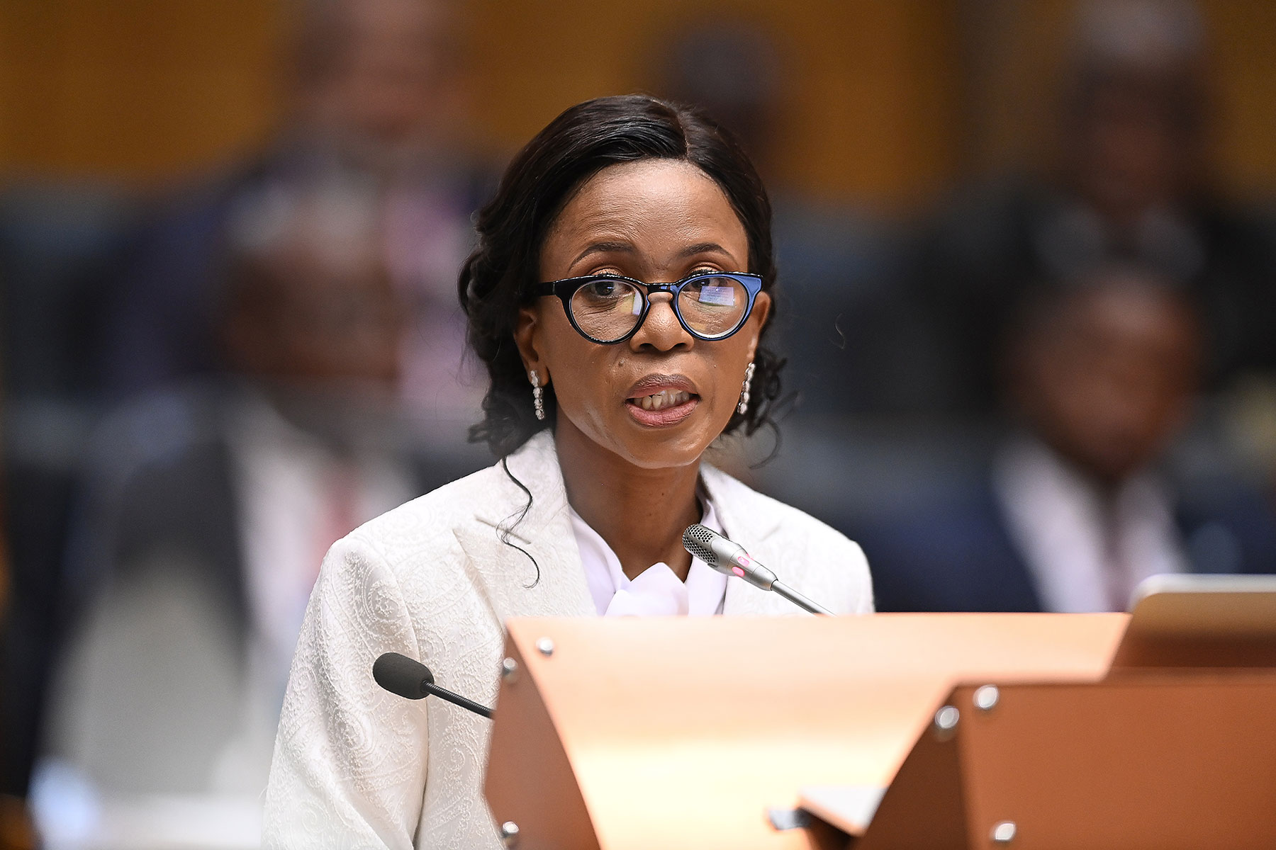 Finance Minister Peggy Serame