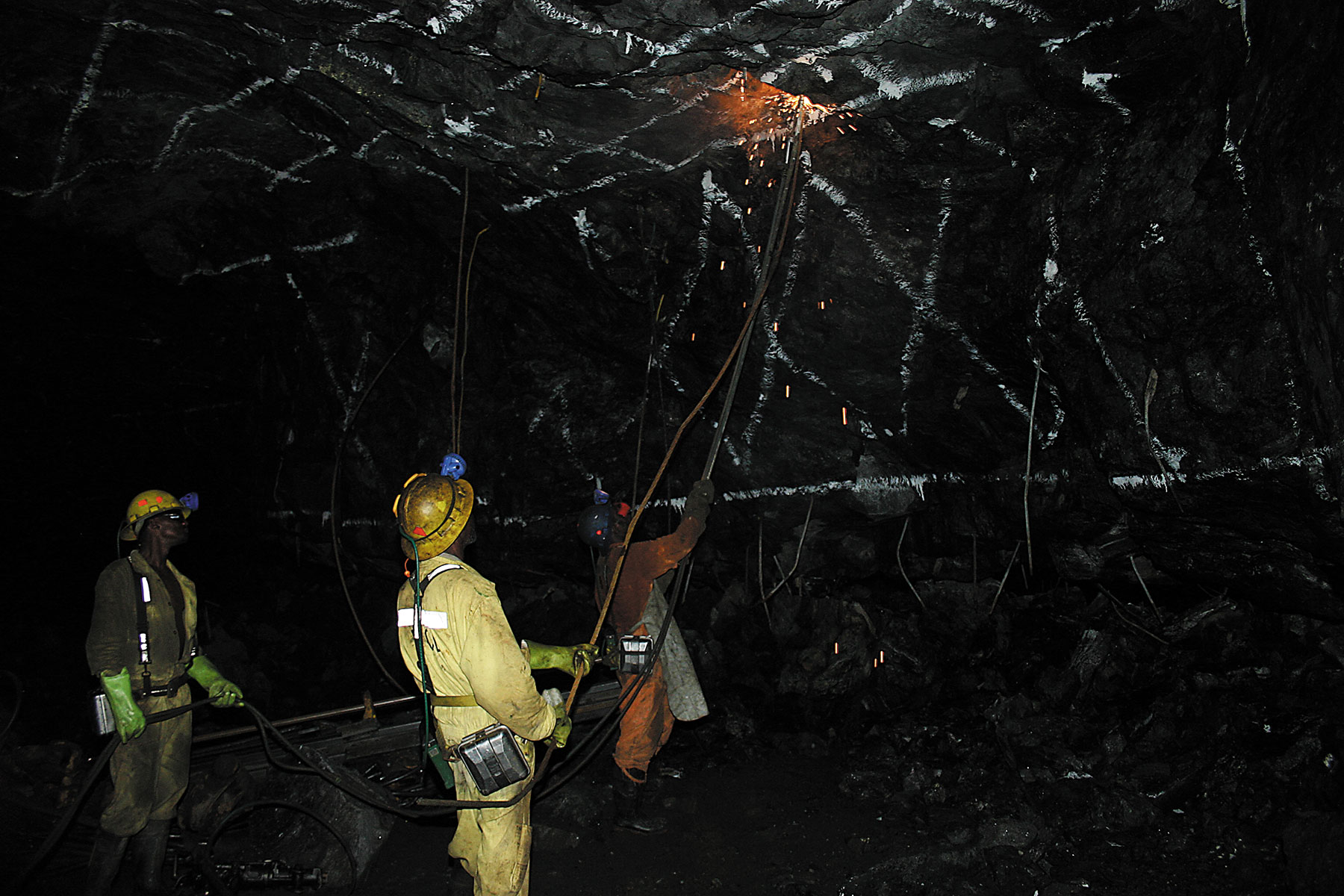 Mining workers