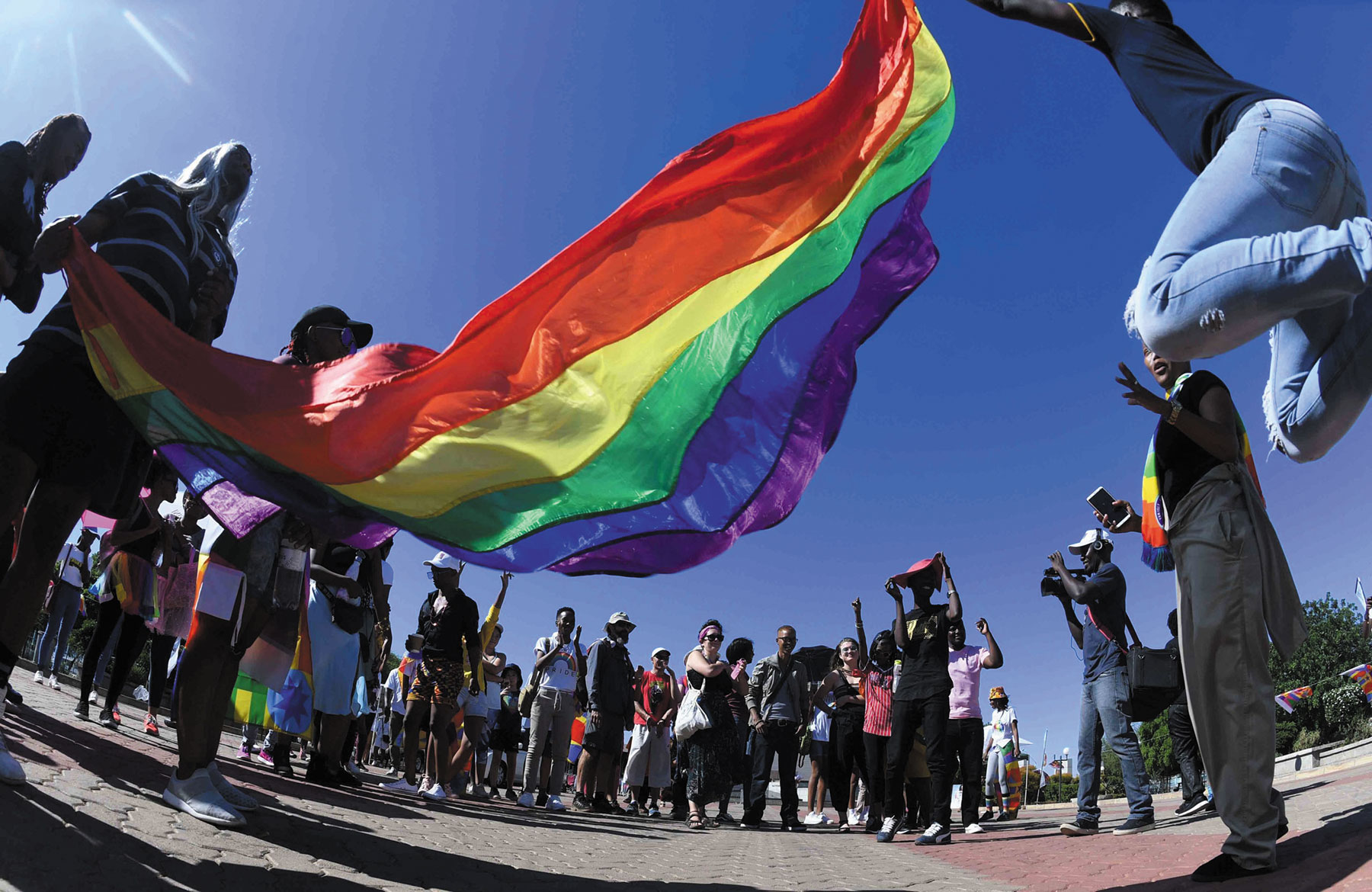 Gay rights supporters